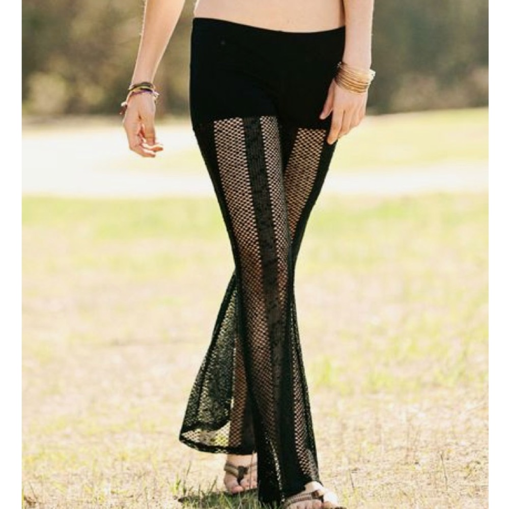 RVCA Netted Bell Bottoms